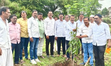 वृक्षारोपनातून गराडेत दिला पर्यावरण संवर्धनाचा संदेश!