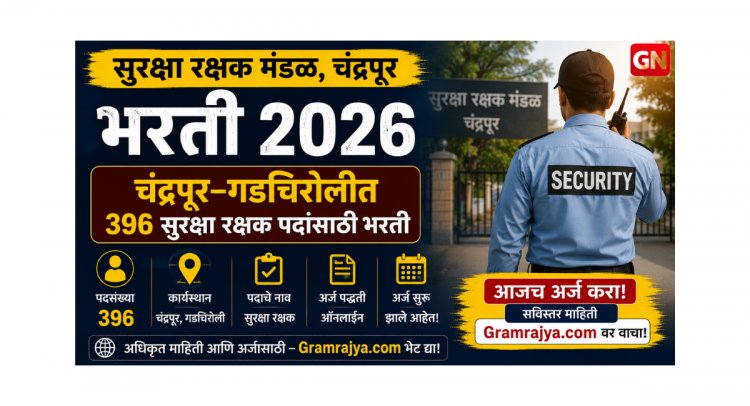 सुरक्षा रक्षक मंडळ चंद्रपूर भरती २०२६: चंद्रपूर–गडचिरोलीत ३९६ सुरक्षा रक्षक पदांसाठी ऑनलाइन अर्ज सुरू