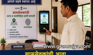 Gramsevak GPS & biometric attendance : महाराष्ट्रातील ग्रामसेवकांची आता जीपीएस आणि बायोमेट्रिकद्वारे हजेरी, ग्रामसेवकांना दररोज  ग्रामपंचायत कार्यालयात उपस्थिती बंधनकारक! 